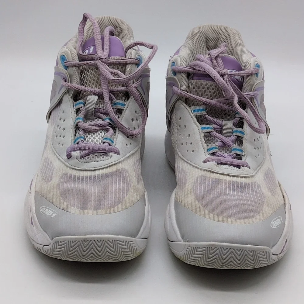 AND 1‎ Shoes Womens  Revel Purple White 6 Baskeball Sneakers Mid Top PQICF23